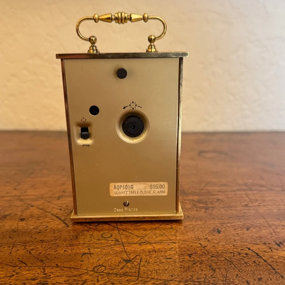 Vintage Seiko Brass Carriage Alarm Clock